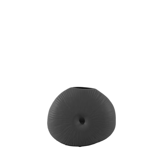 Homedock Vaso Decorativo em Cerâmica Circle Preto 24 cm DEVITRO