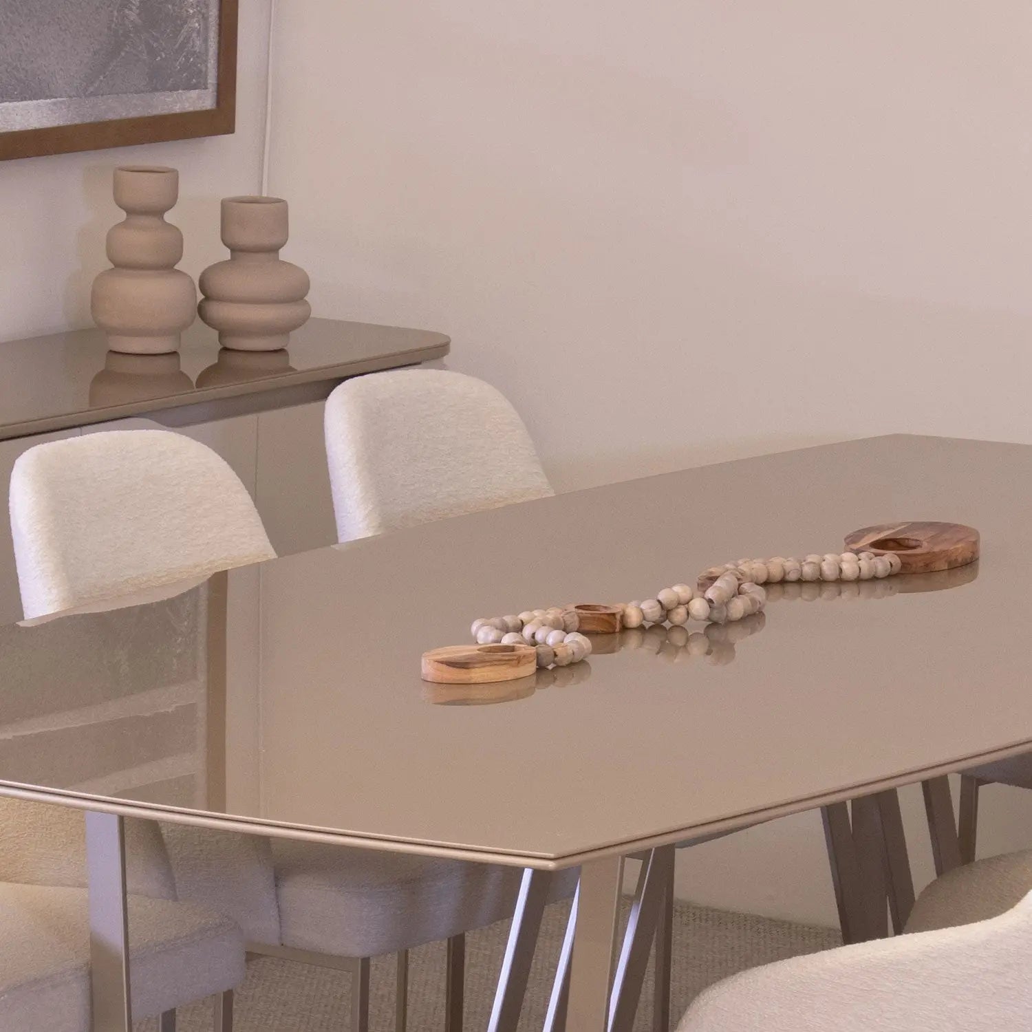 Homedock Vaso Decorativo em Cerâmica Dix Areia  23 cm DEVITRO