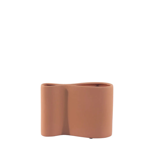 Homedock Vaso Decorativo em Cerâmica Lizah Terracota 25 cm DEVITRO