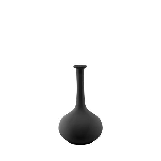 Homedock Vaso de Cerâmica Benagil Preto 32 cm Novo tempo Cerâmica