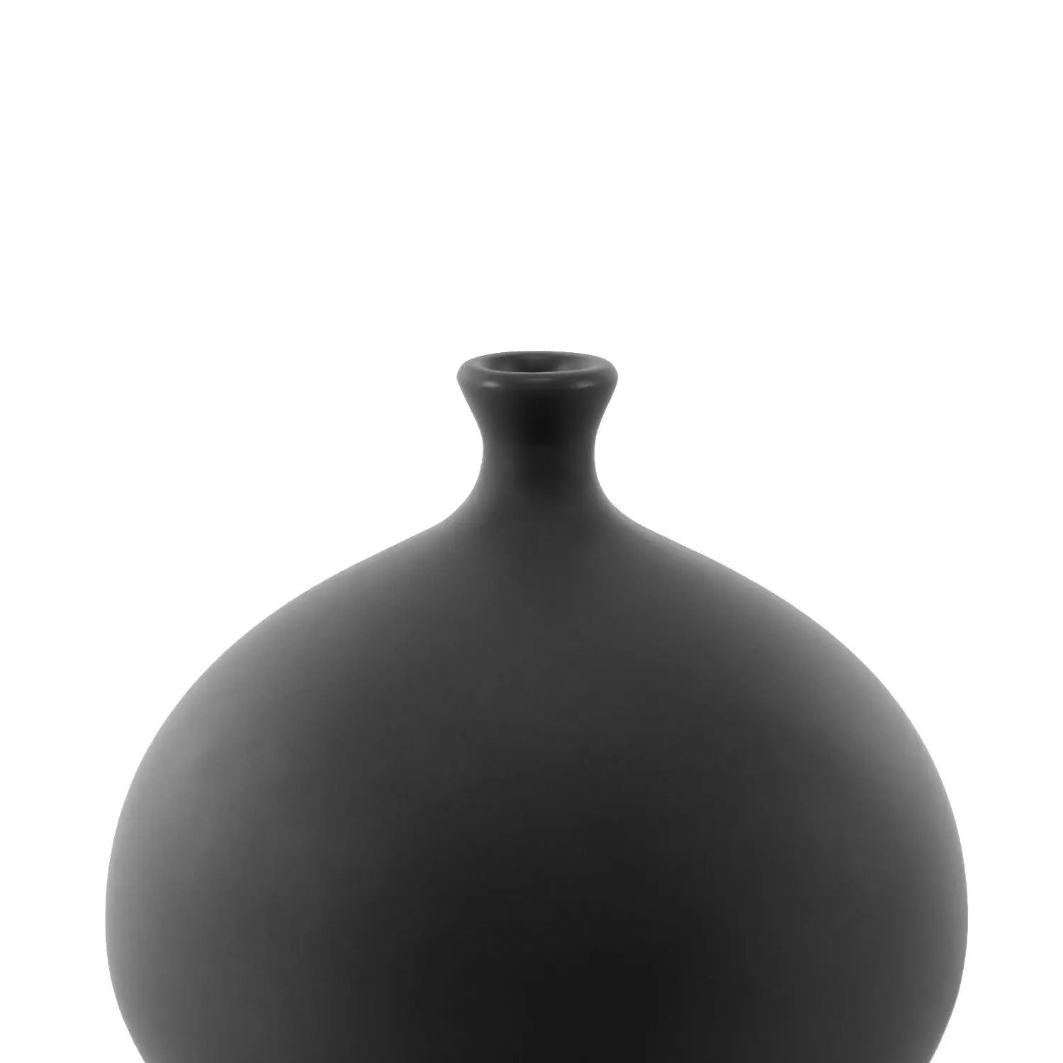 Homedock Vaso de Cerâmica Funchal Preto 17 cm Novo tempo Cerâmica