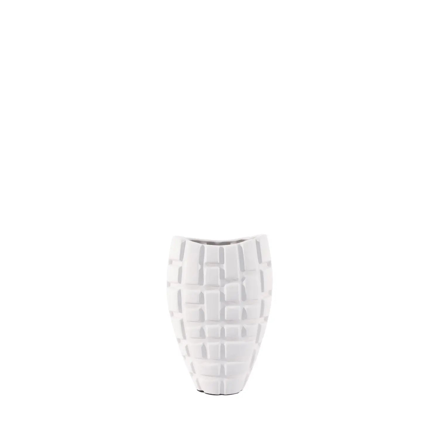 Homedock Vaso de Cerâmica Viana Off White 30 cm Novo tempo Cerâmica