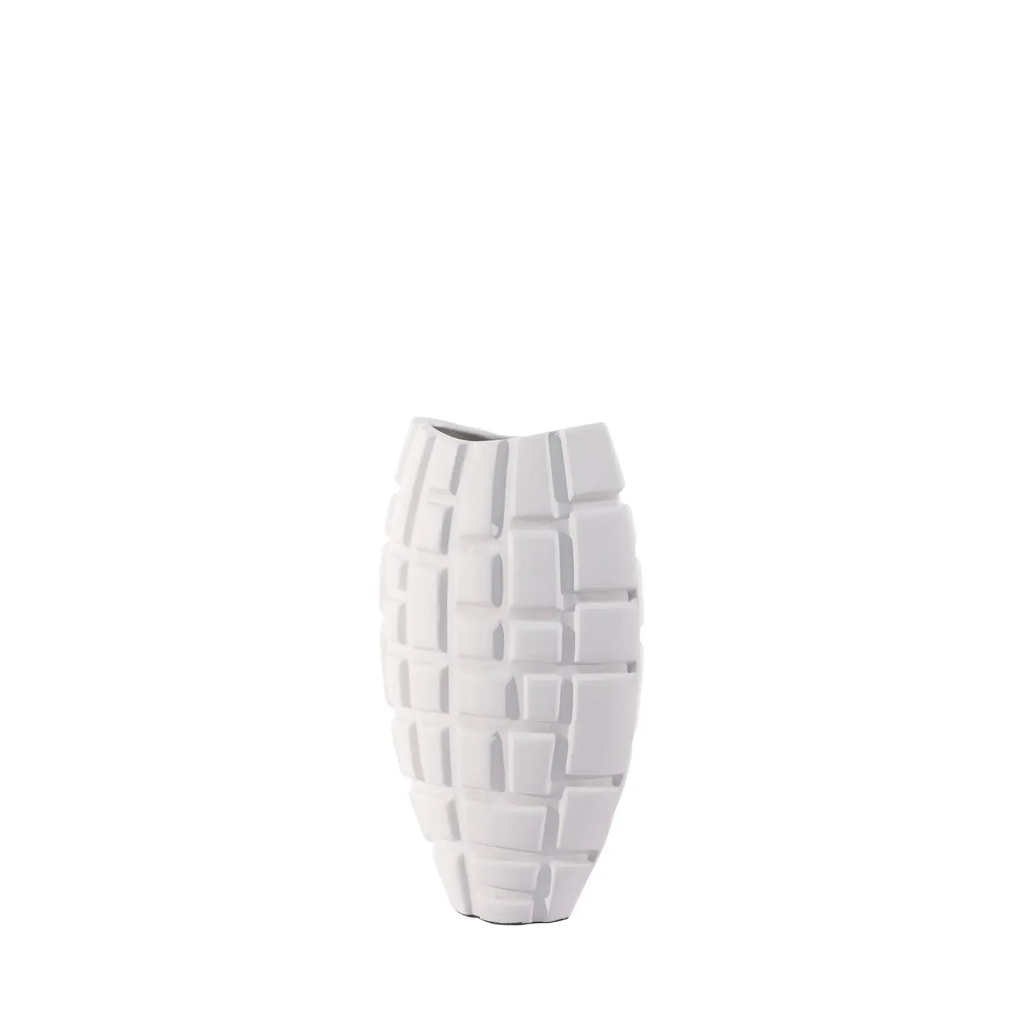 Homedock Vaso de Cerâmica Viana Off White 38 cm Novo tempo Cerâmica