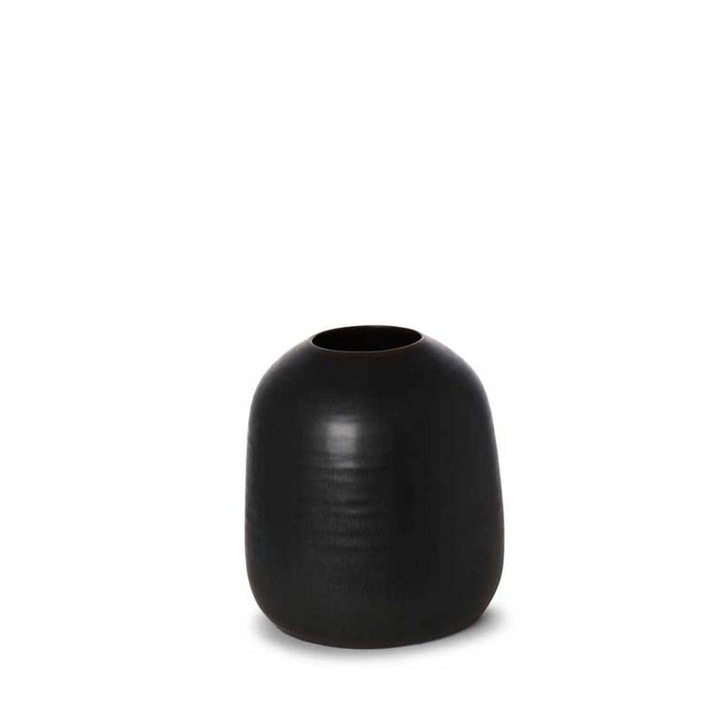 Homedock Vaso em Cerâmica Inka Preto 16 cm KZ Home Stock