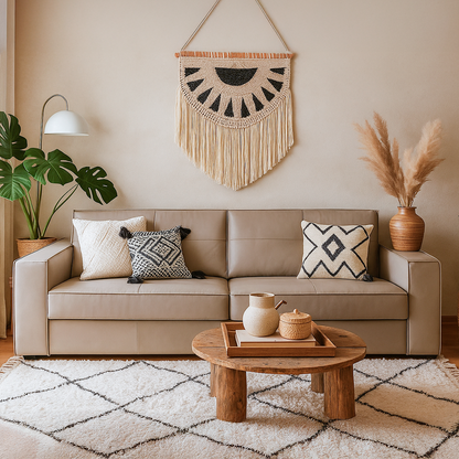 Sofá Wood 242 cm - Couro Fendi