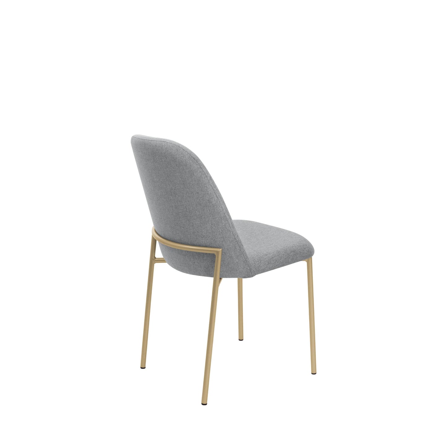 Conjunto de 2 Cadeiras Lucille - Dourado c/ Linen Cinza