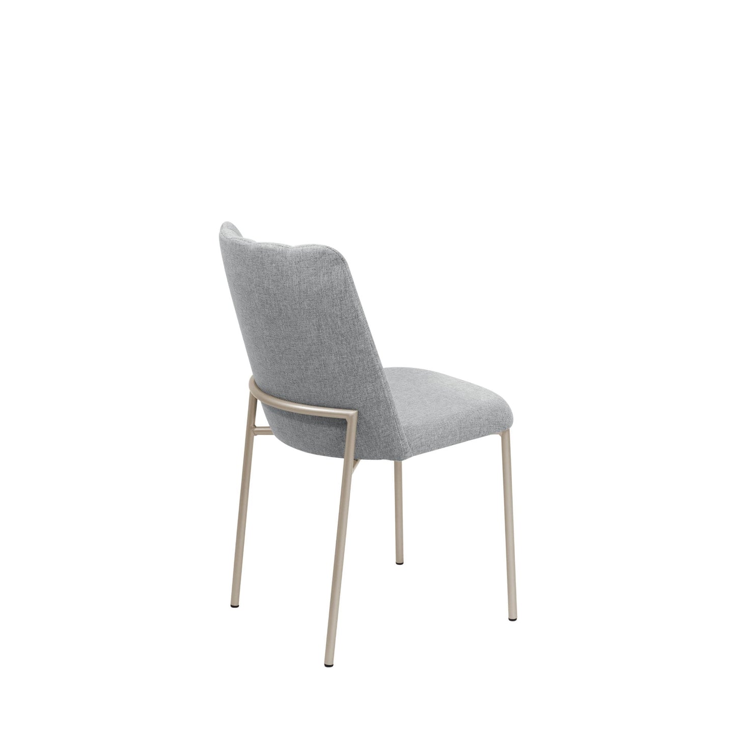 Conjunto de 2 Cadeiras Elis - Champanhe c/ Linen Cinza