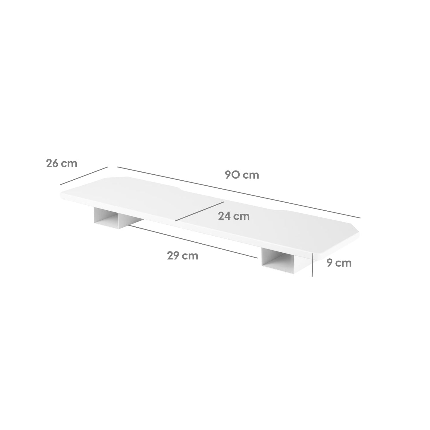 Mesa com Regulagem de Altura Elétrica e Stand Lift 134 cm - Branco Fosco c/ Mel