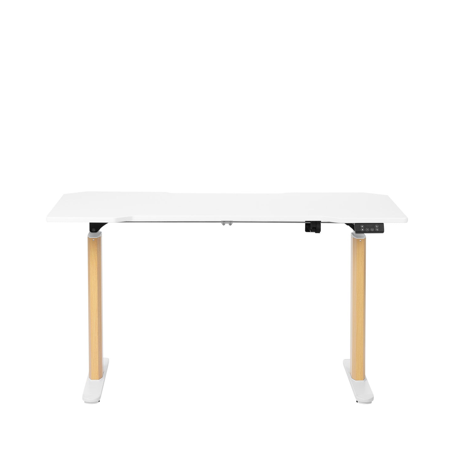 Mesa com Regulagem de Altura Elétrica e Stand Lift 134 cm - Branco Fosco c/ Mel