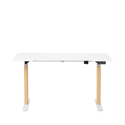 Mesa com Regulagem de Altura Elétrica e Stand Lift 134 cm - Branco Fosco c/ Mel