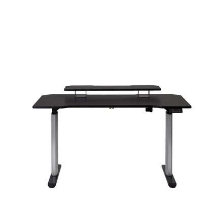 Mesa com Regulagem de Altura Elétrica e Stand Lift 134 cm - Preto Fosco c/ Prata