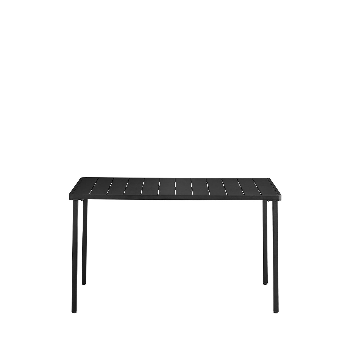 Mesa Retangular de Área Externa em Aço para 4 Lugares Cyon 130 cm - Preto