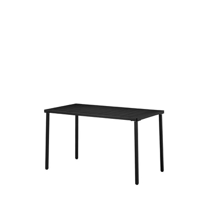 Mesa Retangular de Área Externa em Aço para 4 Lugares Cyon 130 cm - Preto