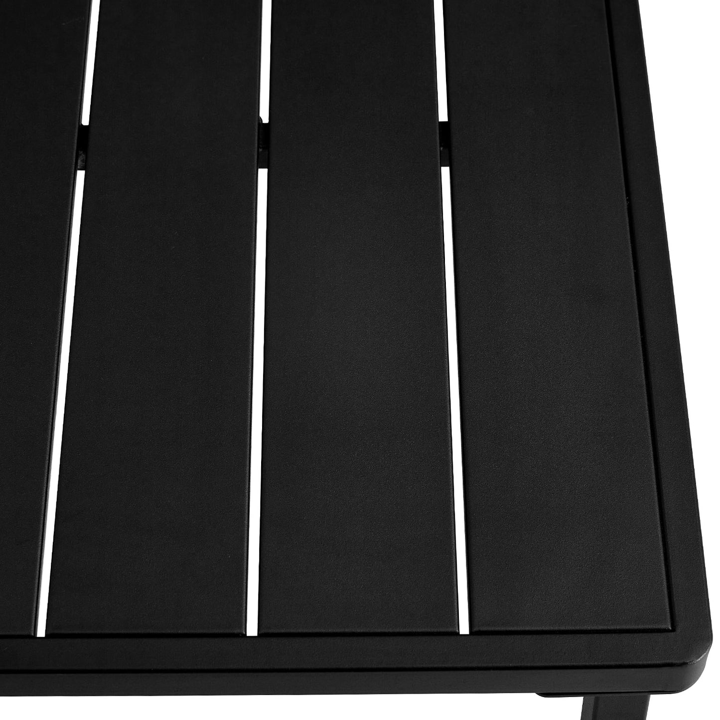 Mesa Retangular de Área Externa em Aço para 4 Lugares Cyon 130 cm - Preto