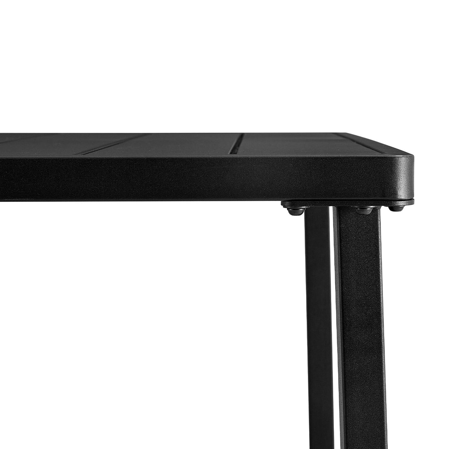 Mesa Retangular de Área Externa em Aço para 4 Lugares Cyon 130 cm - Preto