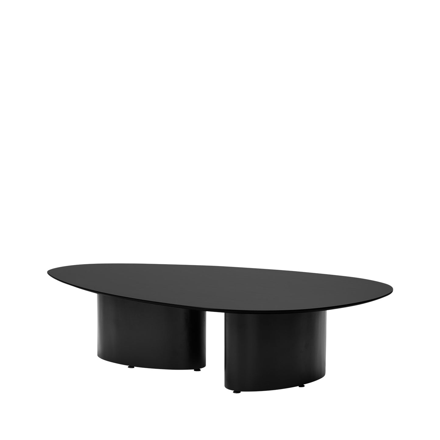 Mesa de Centro Orgânica Gaya Baixa 120 cm - Preto Fosco