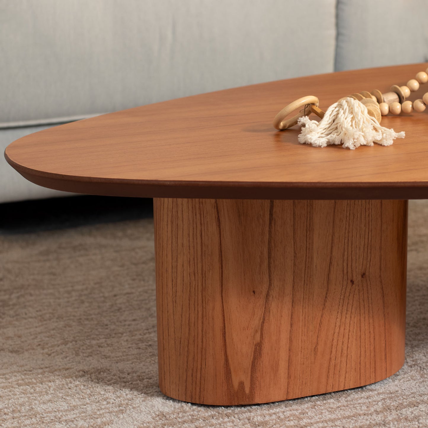 Mesa de Centro Orgânica Gaya Baixa 120 cm - Natural