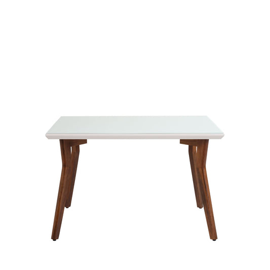 Mesa de Jantar Kea 120 cm - Cinamomo c/ Vidro Off White