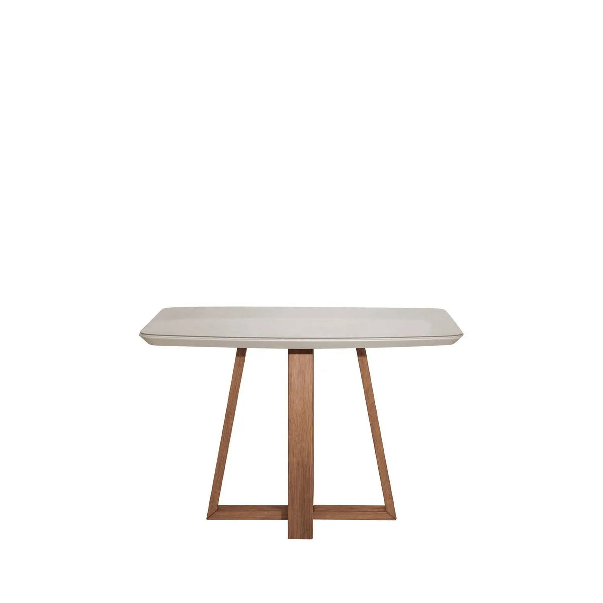 Homedock Conjunto de Jantar Mesa com Vidro Bennett 4 Cadeiras Ella - Natural c/ Mescla Cinza Móveis Província