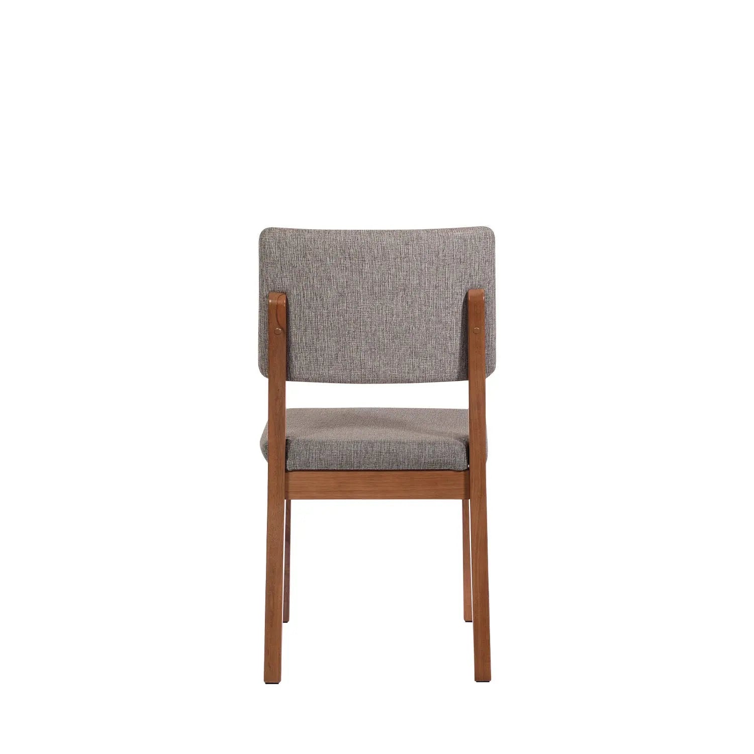 Homedock Conjunto de Jantar Mesa Extensível Molise 4 Cadeiras Ella - Natural c/ Mescla Cinza Móveis Província