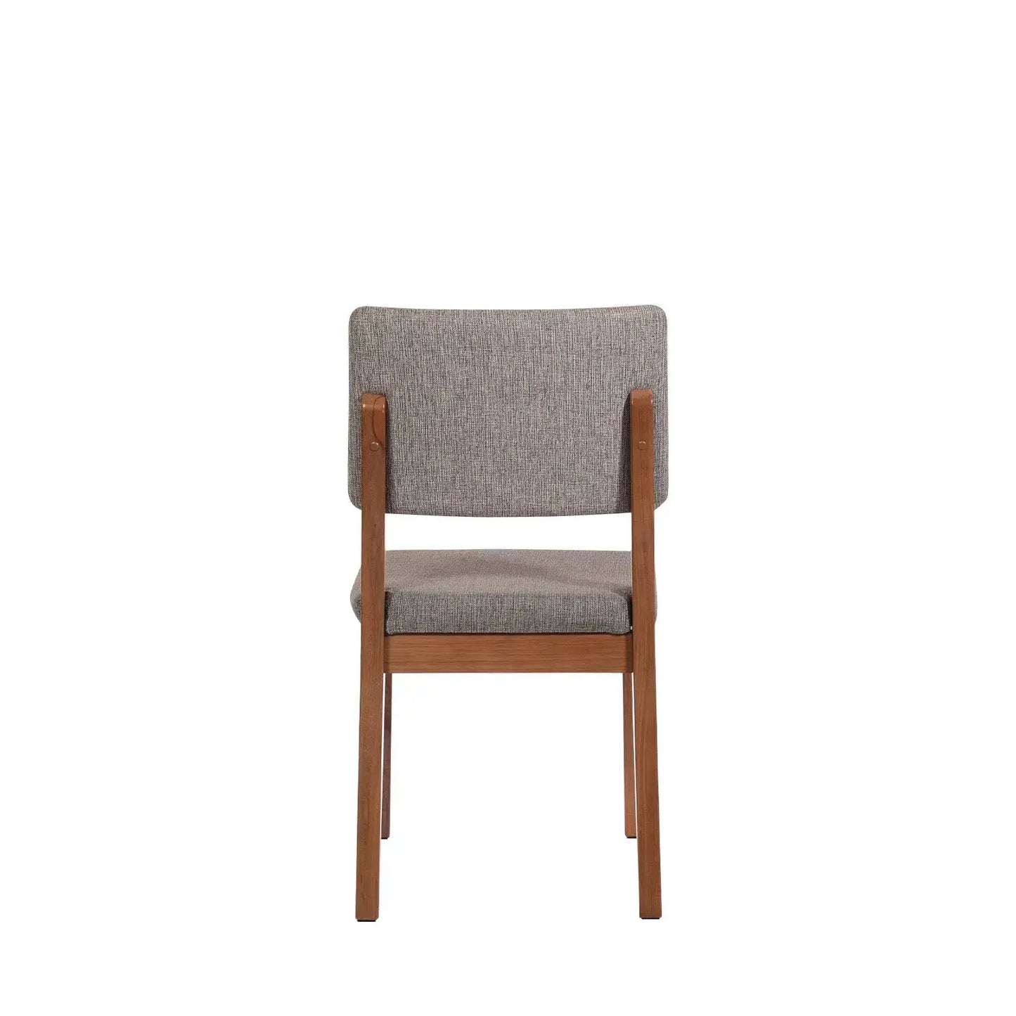 Homedock Conjunto de Jantar Mesa com Vidro 4 Cadeiras Ella - Natural c/ Mescla Cinza Móveis Província