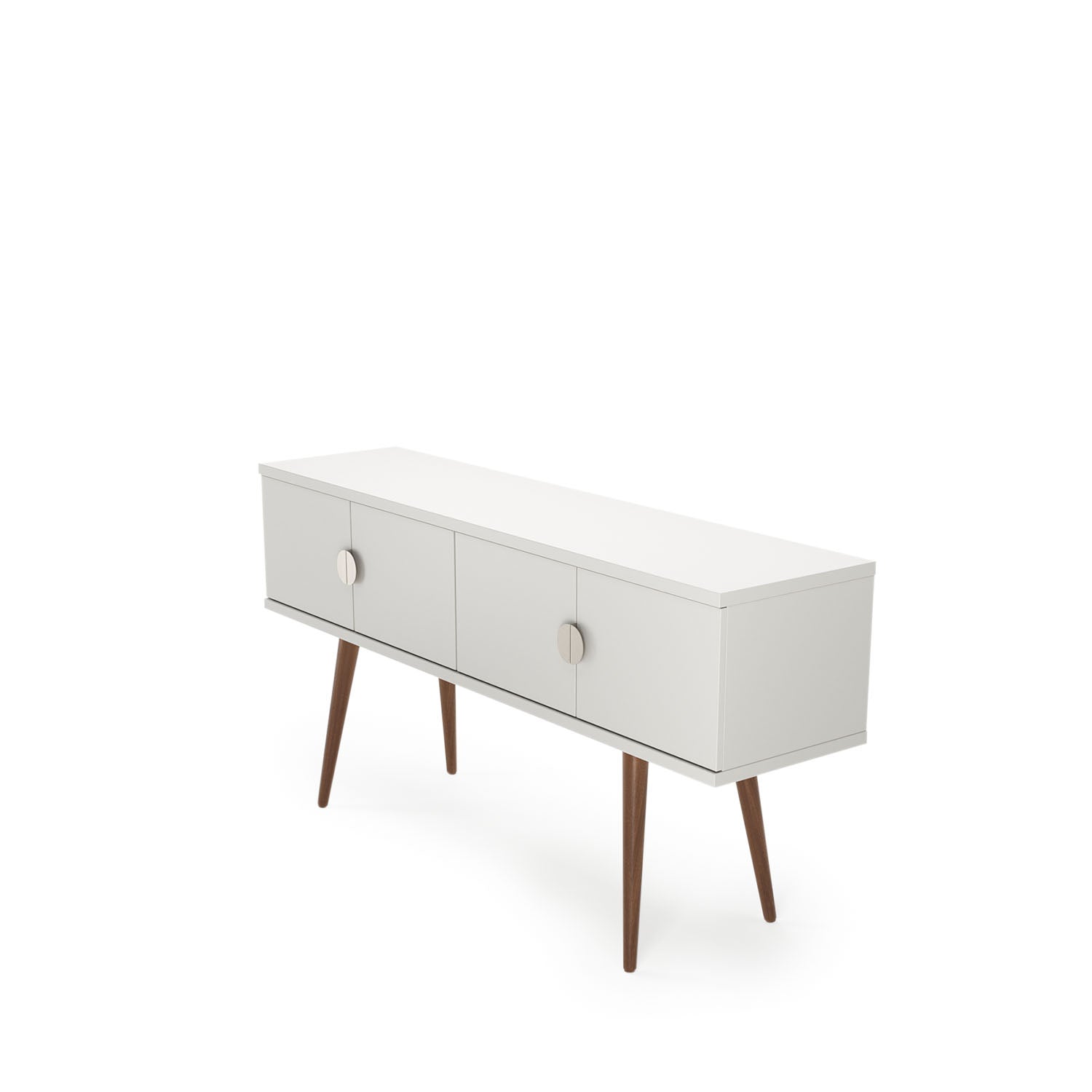 Homedock Buffet Luma 152 cm - Off White Fosco c/ Natural - Champanhe Móveis Província