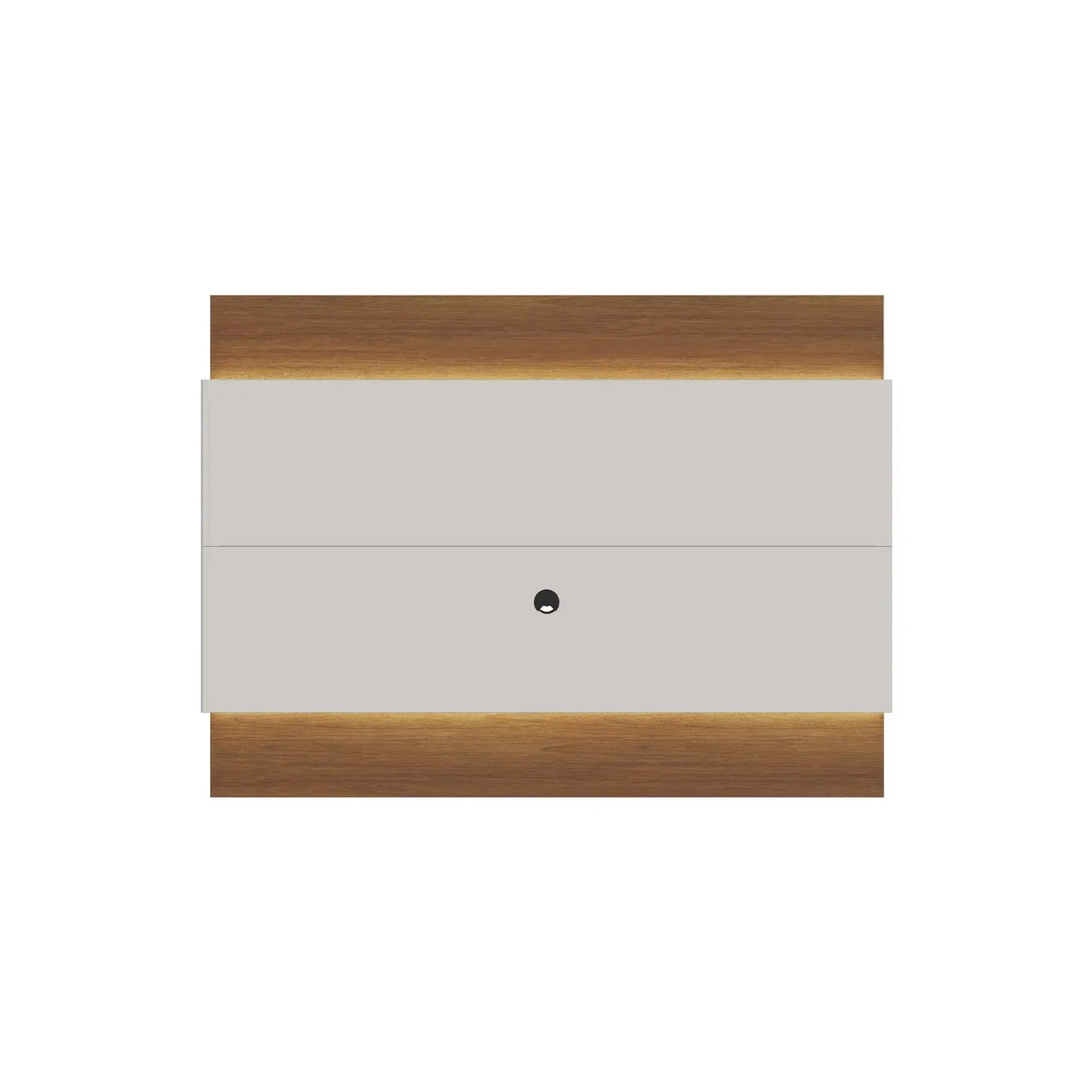 Homedock Rack Flynt com Painel Lincoln 184 cm - Natural c/ Off White Fosco Móveis Província