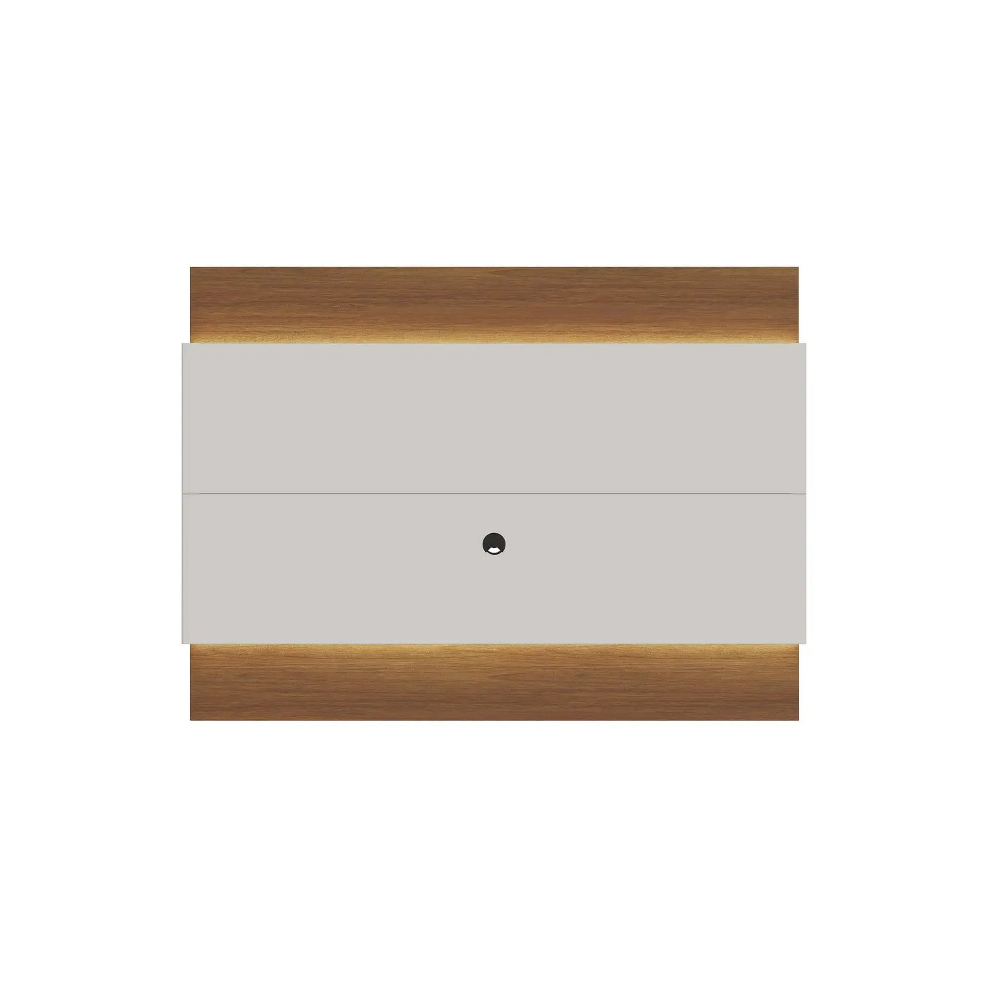 Homedock Rack Flynt com Painel Lincoln 184 cm - Natural c/ Off White Fosco Móveis Província