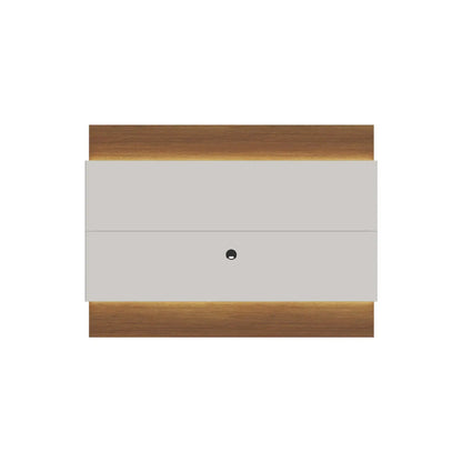 Homedock Rack Flynt com Painel Lincoln 184 cm - Natural c/ Off White Fosco Móveis Província