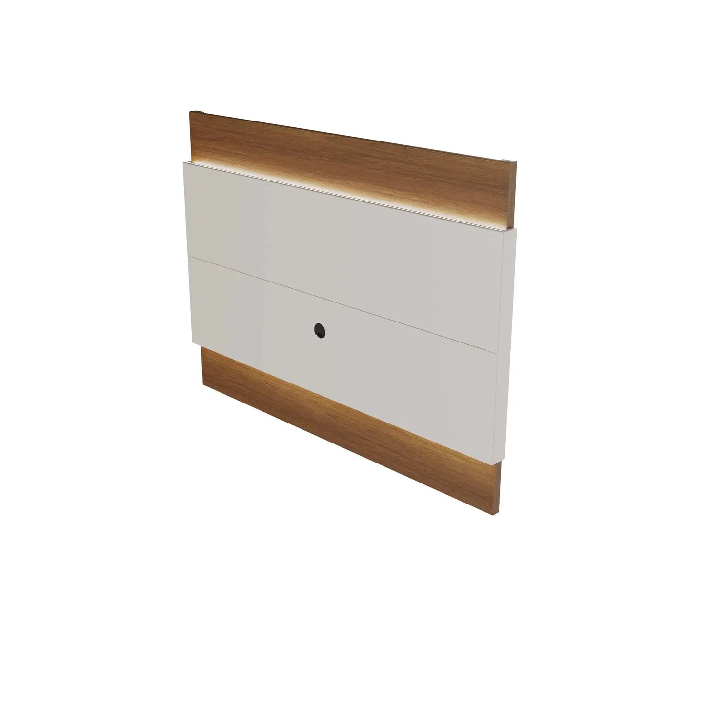 Homedock Rack Flynt com Painel Lincoln 184 cm - Natural c/ Off White Fosco Móveis Província