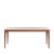 Mesa de Jantar Retangular c/ Vidro para 6 Lugares Ella 184 cm - Natural c/ Off White Fosco