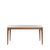 Mesa de Jantar Retangular c/ Vidro para 6 Lugares Ella 160 cm - Natural c/ Off White Fosco