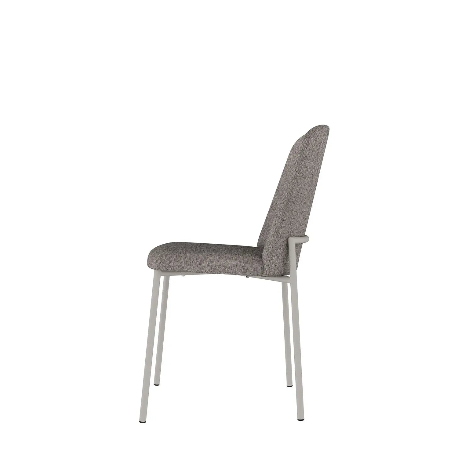 Homedock Conjunto de 2 Cadeiras Lucille - Linho Mescla Cinza c/ Off White Móveis Província