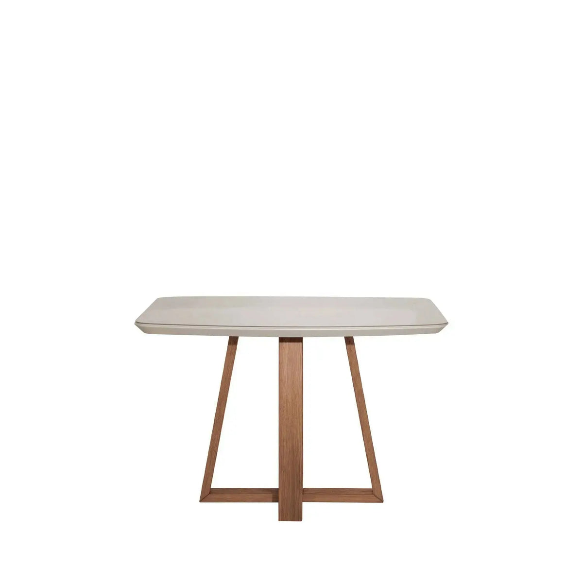 Homedock Conjunto de Jantar Mesa com Vidro Bennett 4 Cadeiras Ella - Natural c/ Off White Móveis Província