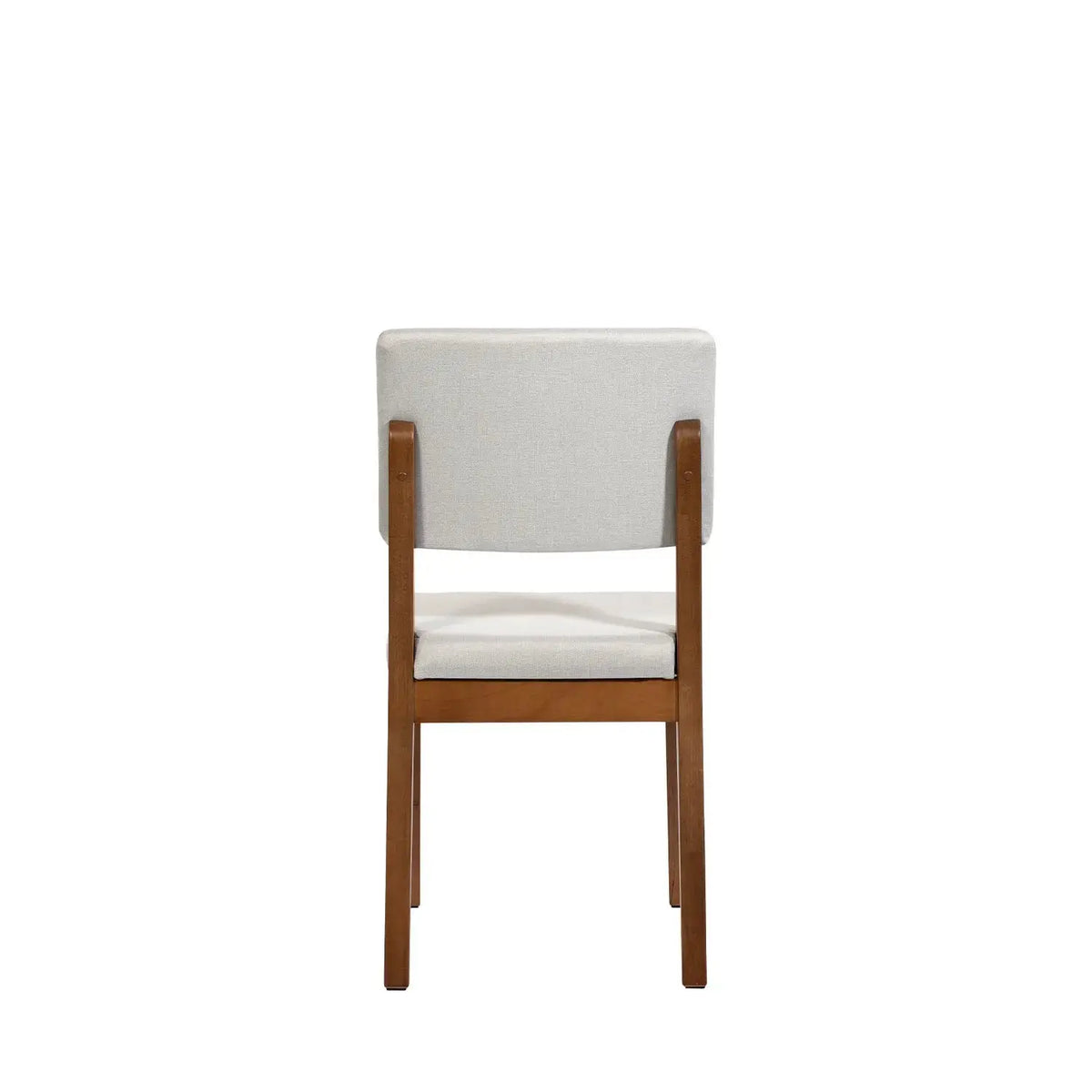 Homedock Conjunto de Jantar Mesa com Vidro Bennett 4 Cadeiras Ella - Natural c/ Off White Móveis Província