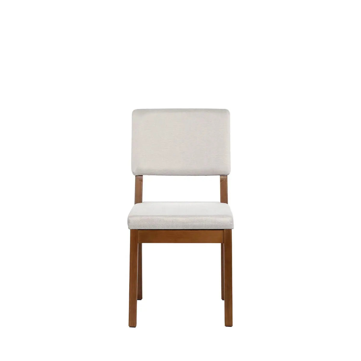 Homedock Conjunto de Jantar Mesa com Vidro Bennett 4 Cadeiras Ella - Natural c/ Off White Móveis Província