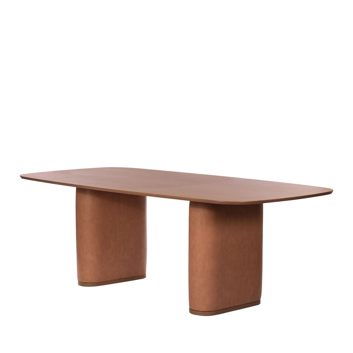 Homedock Mesa de Jantar Retangular para 6 Lugares Lintz 184 cm - Canella c/ PU Caramelo Móveis Província