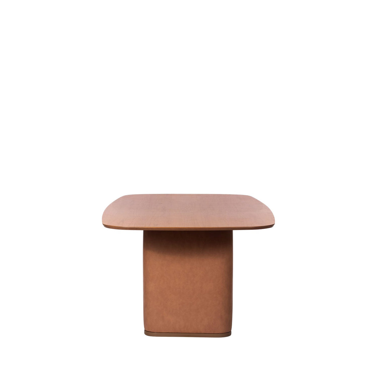 Homedock Mesa de Jantar Retangular para 6 Lugares Lintz 184 cm - Canella c/ PU Caramelo Móveis Província