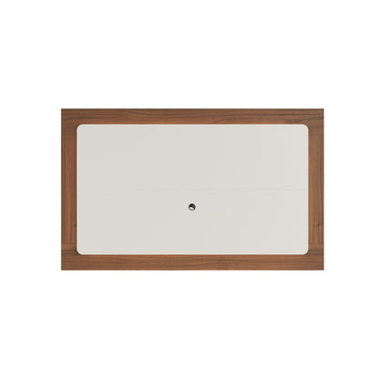 Rack Flynt com Painel Oslo para TV até 75” 3 Portas 219 cm - Canella c/ Off White Fosco