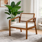 Poltrona Fit - Linho Off White c/ Natural