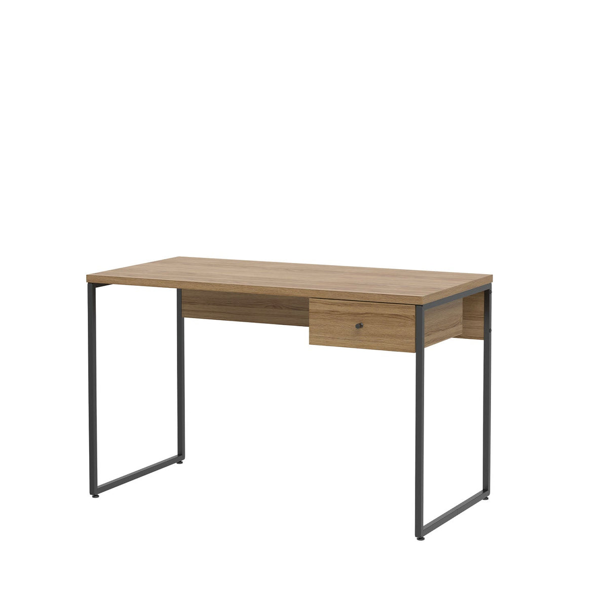 Homedock Escrivaninha com 1 Gaveta Voss 120 cm - Freijó c/ Preto Fosco Móveis Província