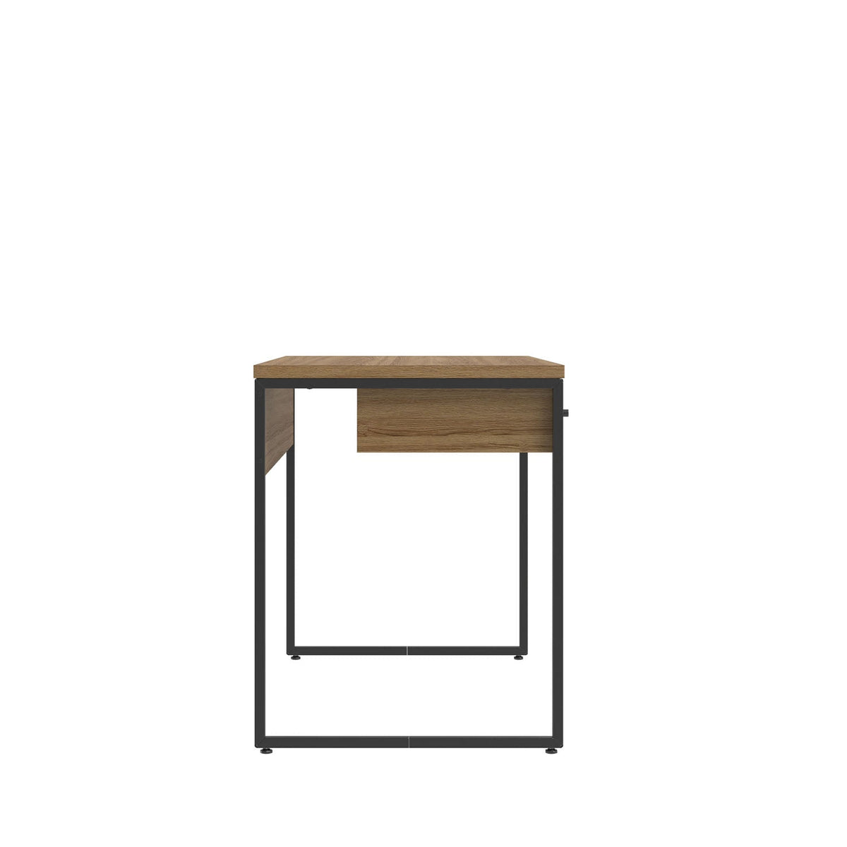 Homedock Escrivaninha com 1 Gaveta Voss 120 cm - Freijó c/ Preto Fosco Móveis Província