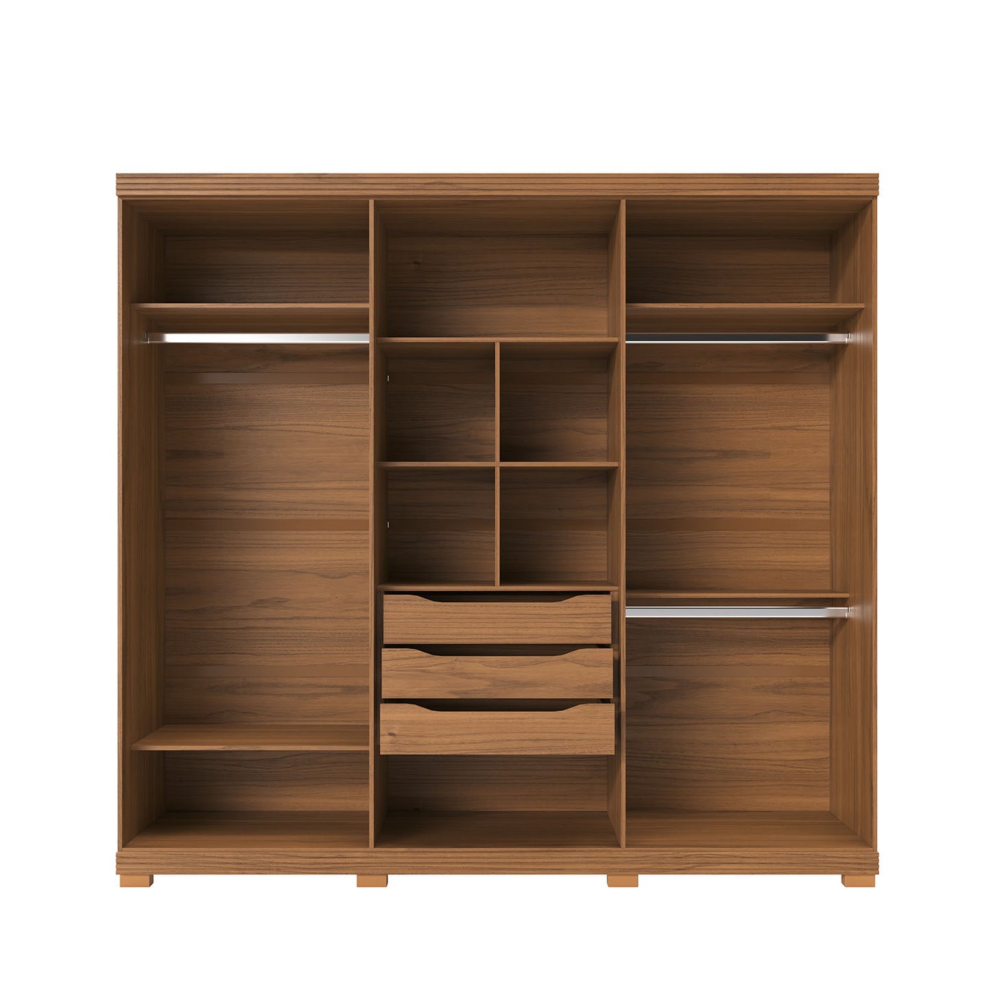 Guarda-Roupa Casal 6 Portas 3 Gavetas 100% MDF Memphis 246 cm - Canella