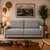Sofá 3 Lugares Capri 190 cm - Linho Texturizado Cinza c/ Natural