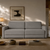 Sofá Cama Retrátil e Reclinável 4 Lugares Hudson 270 cm - Linho Texturizado Cinza