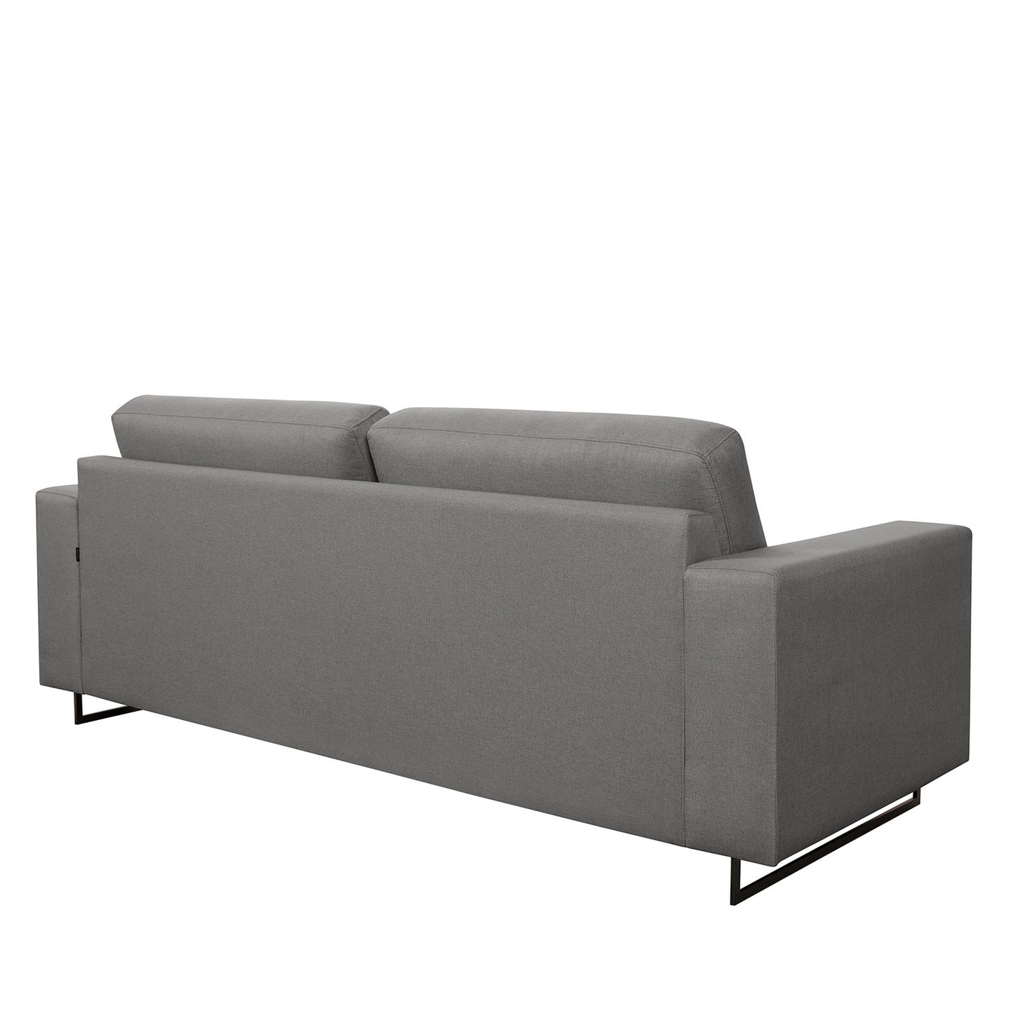 Sofá 3 Lugares Urban 218 cm - Linho Texturizado Chumbo c/ Preto