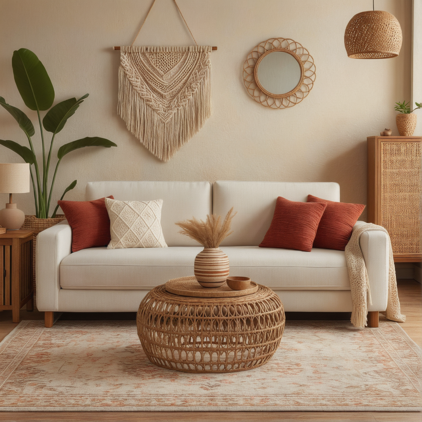 Sofá 3 Lugares Atlas 214 cm - Linho Texturizado Off White c/ Natural