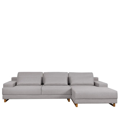Conjunto Sala de Estar Rack para TV até 75” Aspen - Sofá 6 Lugares com Chaise Lado Direito Mônaco