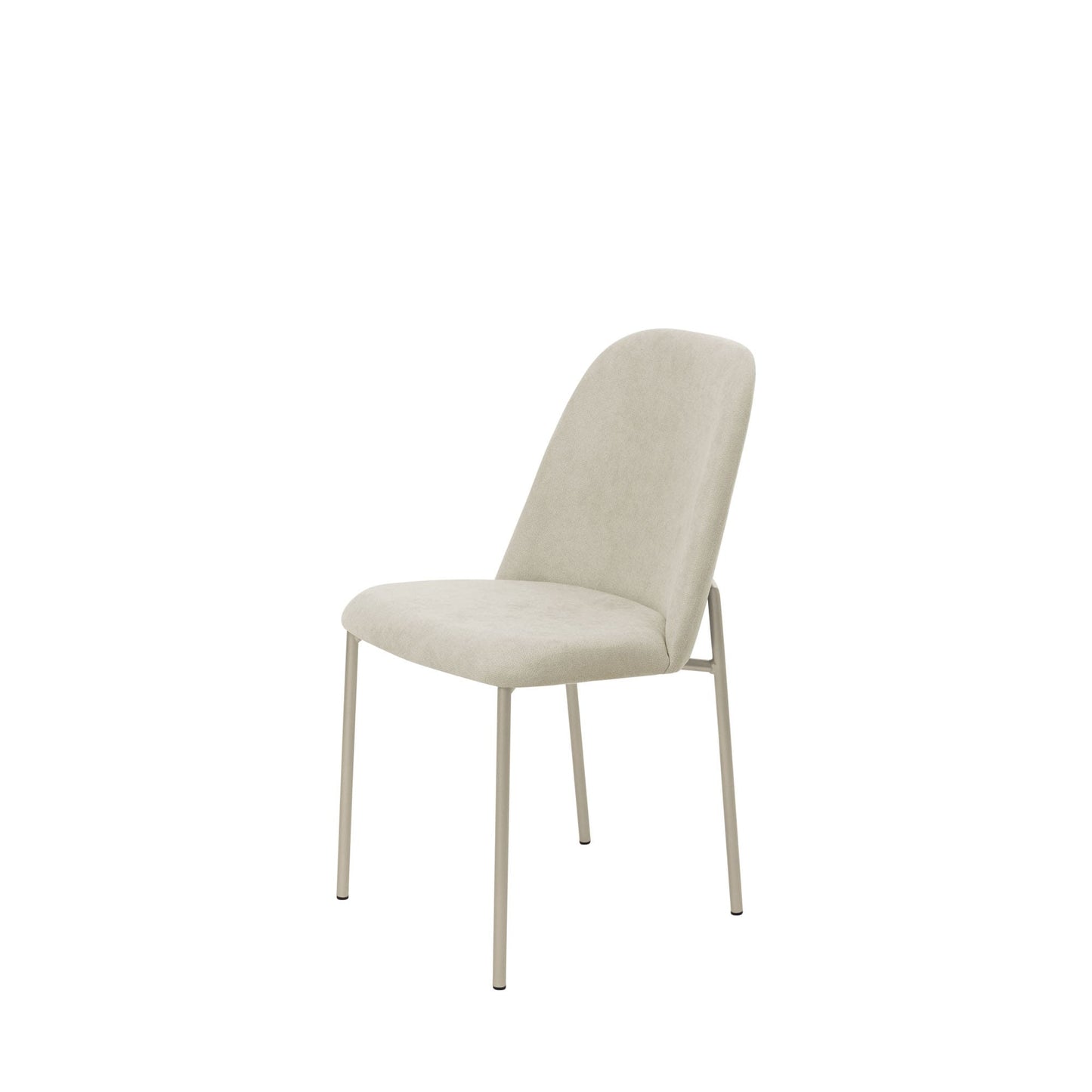 Conjunto de 2 Cadeiras de Aço Estofada Lucille - Champanhe c/ Soft Palha