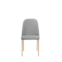 Conjunto de 2 Cadeiras Lucille - Dourado c/ Stone Carbono